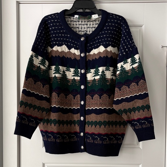 Pure Wool Vintage Northern Reflections for Parkhurst cardigan sweater size L. - Picture 2 of 10